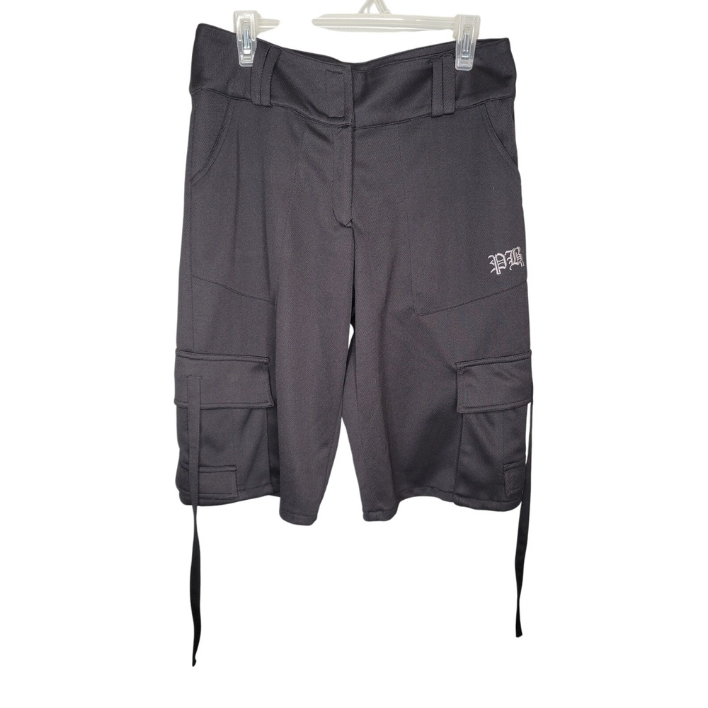Powder Blue Cargo Shorts‎ Women's Size M Black Baggy Dance Hip Hop Street y2k